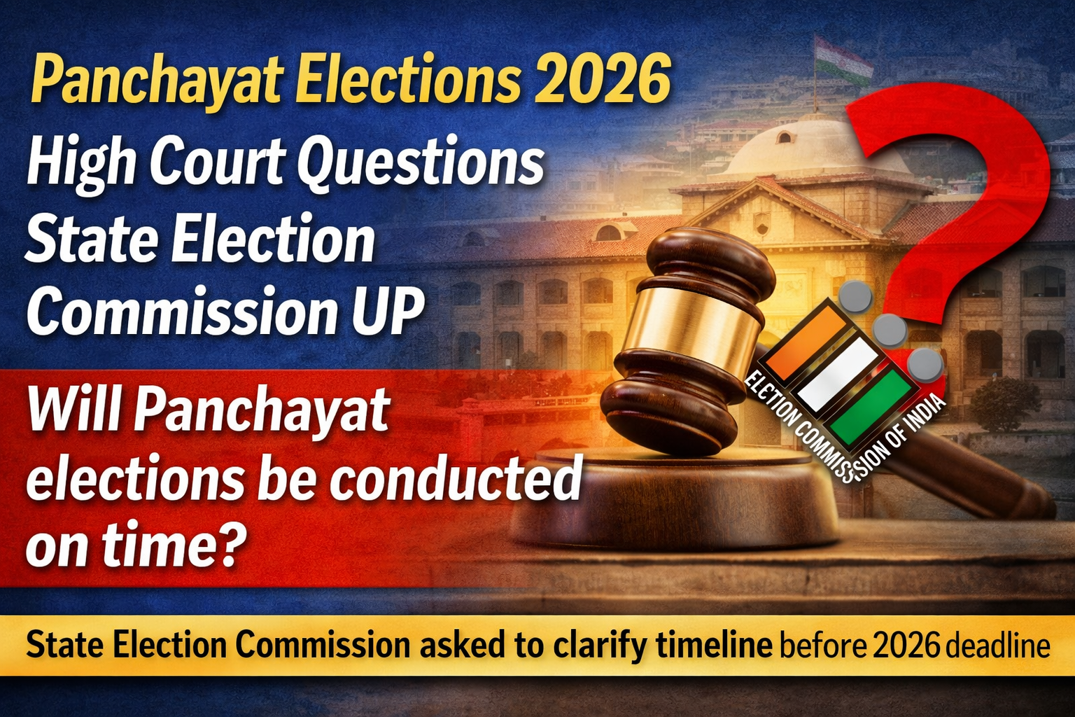 UP पंचायत चुनाव 2026 पर हाईकोर्ट सख्त! समय पर चुनाव होंगे या नहीं? निर्वाचन आयोग से मांगा जवाब, सरकार का दावा – तय समय पर ही होंगे पंचायत चुनाव